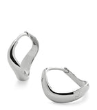 Monica Vinader small sterling silver swirl hoop earrings, UK version