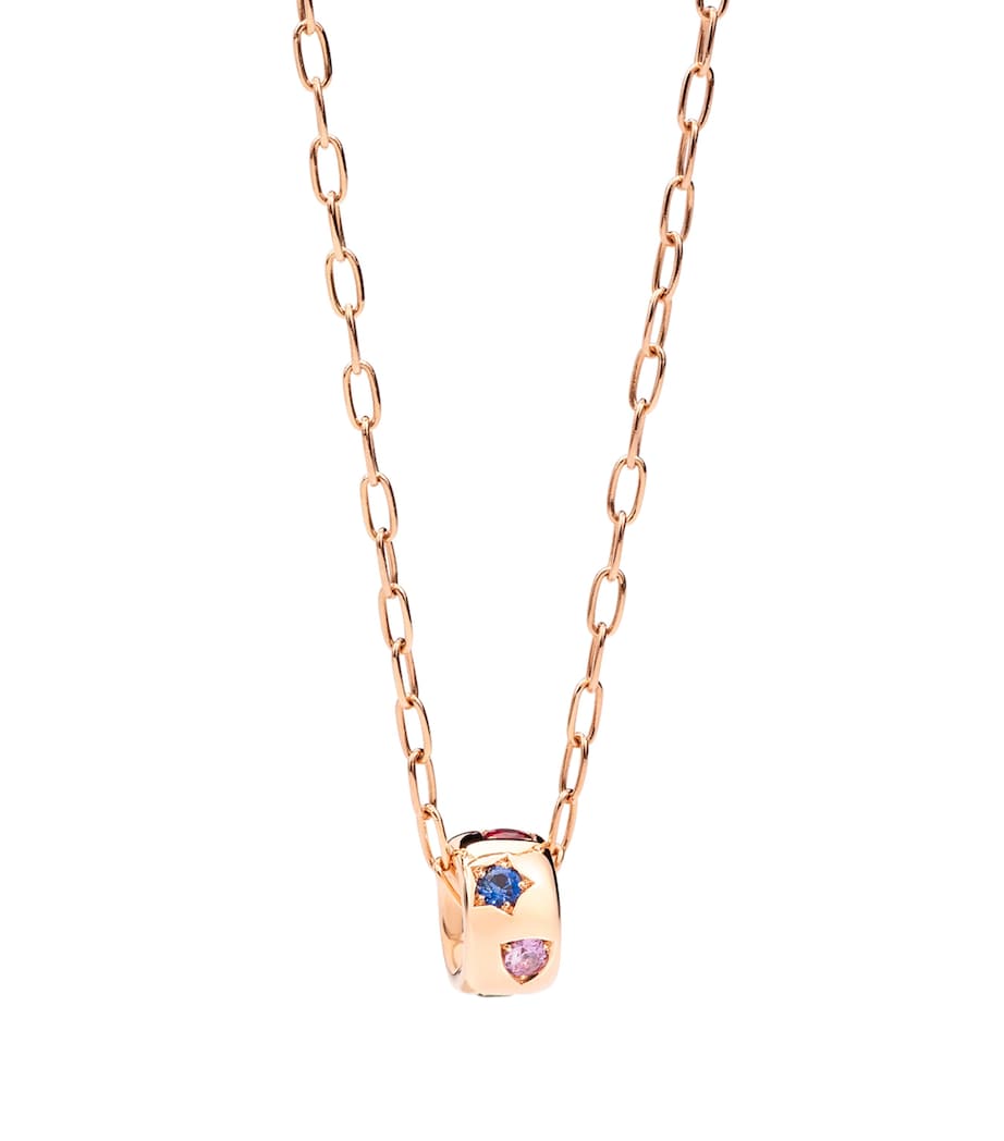 Pomellato Iconica pendant necklace rose gold gemstones, UK version