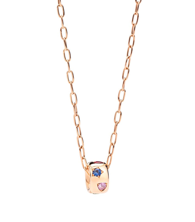 Pomellato Iconica pendant necklace rose gold gemstones, UK version