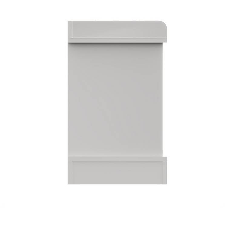 Kempton shoe bench in white finish with cushioned seat - British product