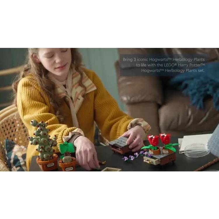 LEGO Harry Potter Herbology plants model kit box, UK version