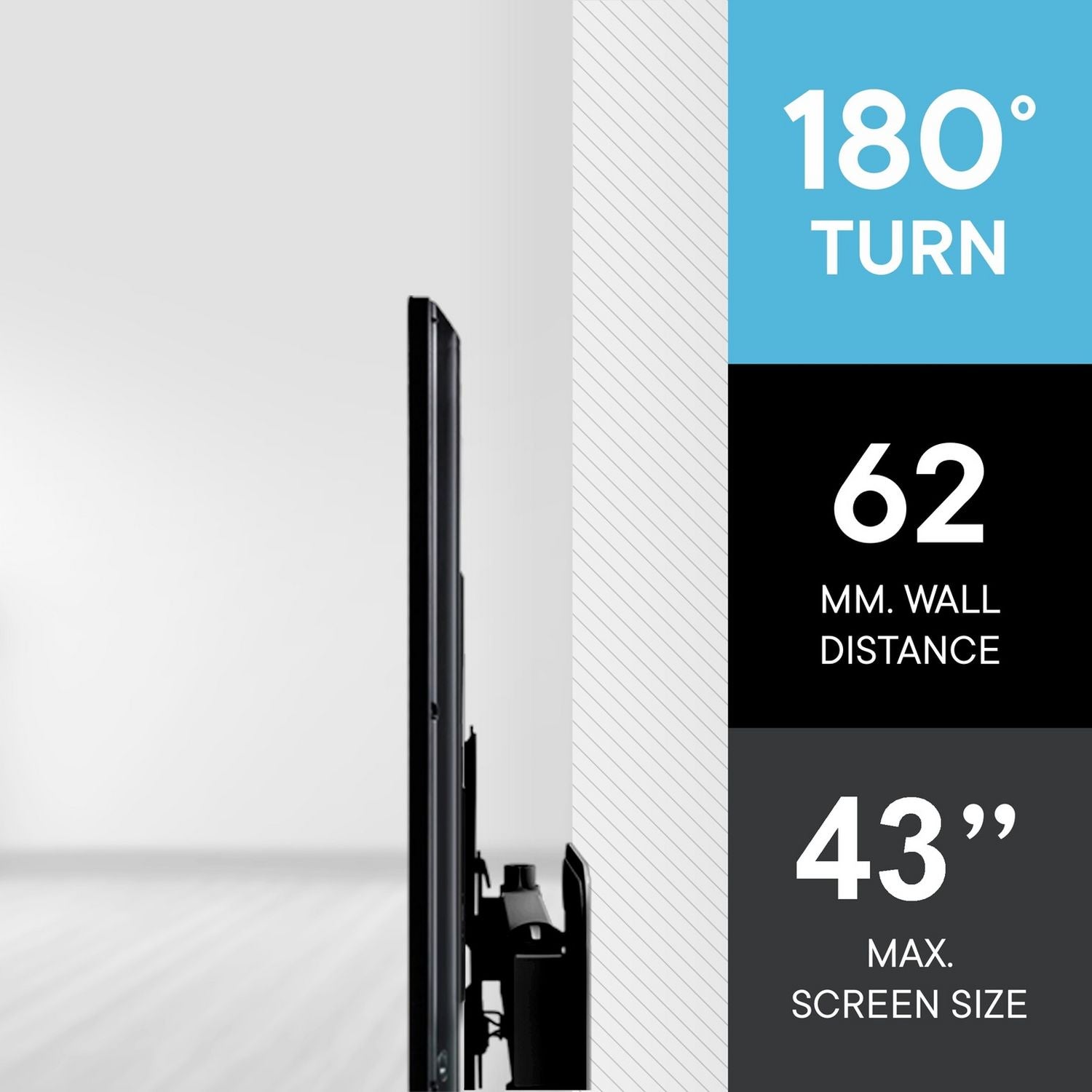 One For All full motion TV wall bracket 19-43 inch, UK version