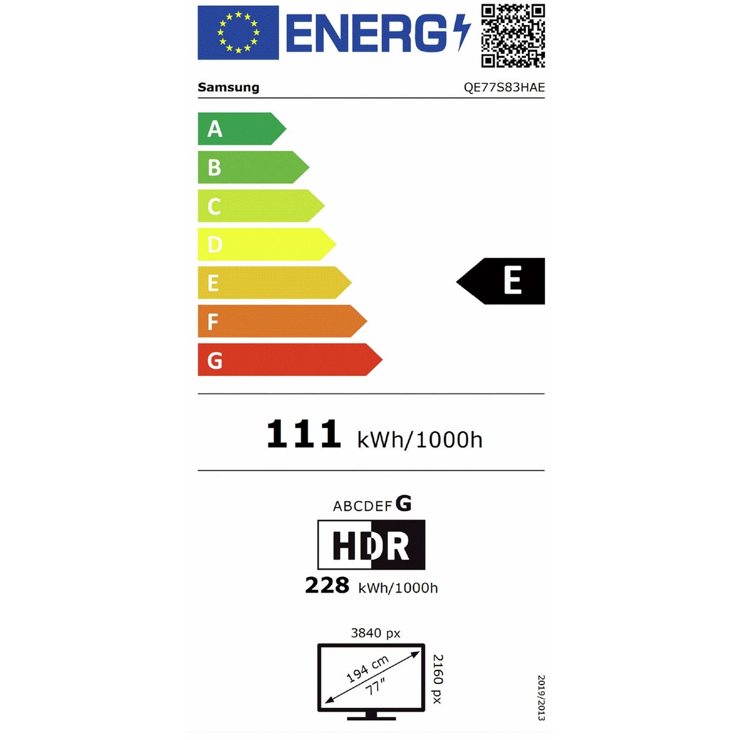 Samsung OLED TV 77 inch S83H, UK version