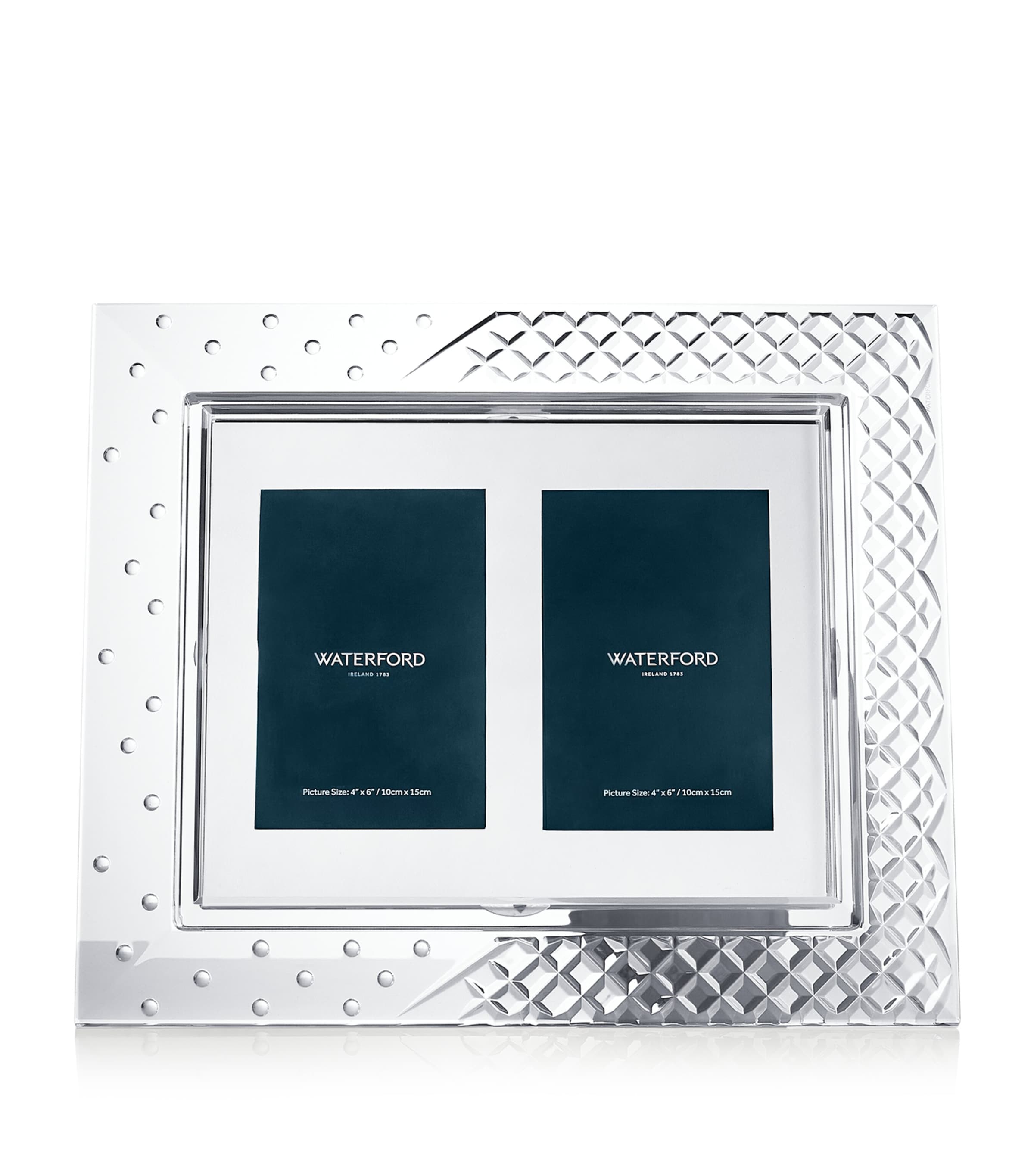 Waterford Crystal Celebrations Double Mount photo frame 8'' x 10'' (British brand)