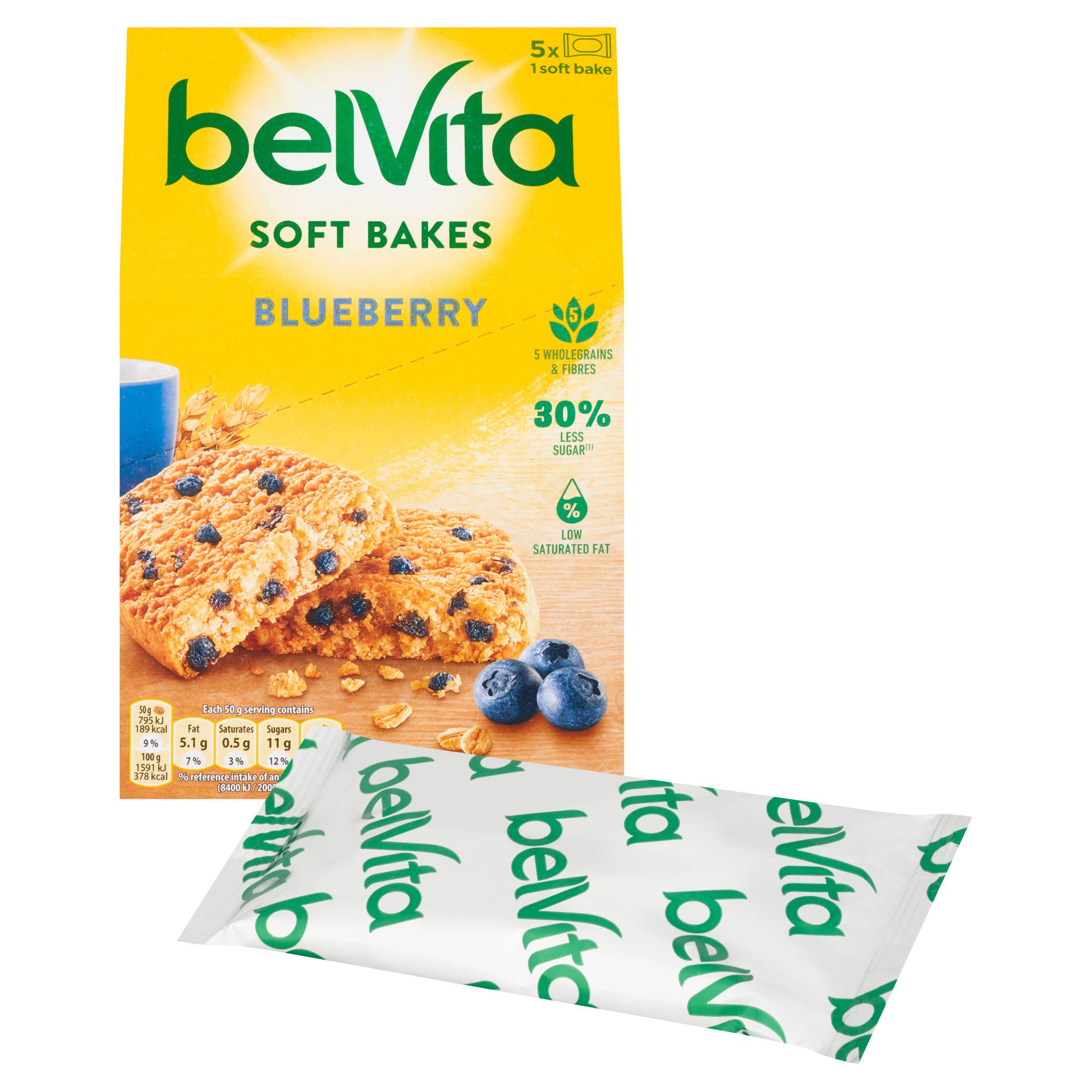 Belvita Breakfast Soft Bakes Blueberry Pack x5 250g GOODS Sainsburys   