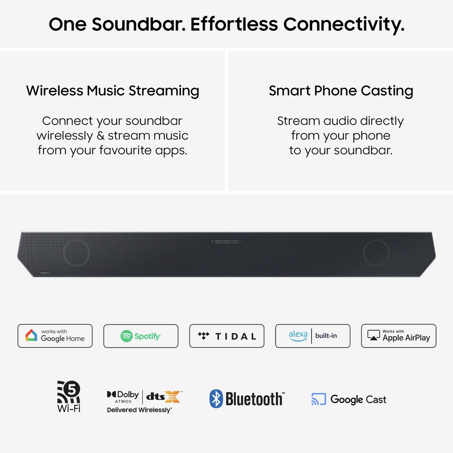 Samsung HW Q600H XU 3.1ch soundbar with wireless subwoofer, imported from the UK