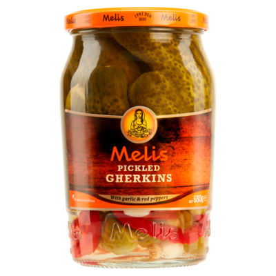 Melis eingelegte Essiggurken mit Knoblauch & roter Paprika 680g