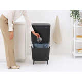 Brabantia recycle bin dark grey 25+10+10 litre, UK version