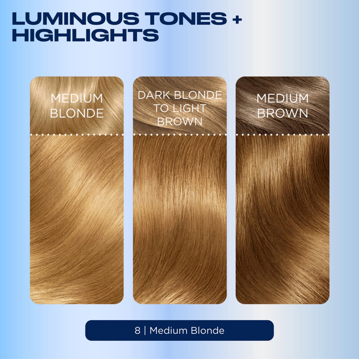 Clairol Nice'n Easy permanent hair dye 8 medium blonde - British product