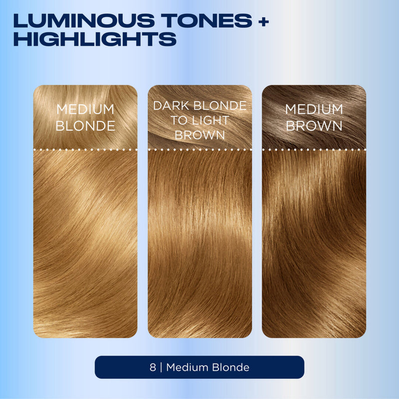 Clairol Nice'n Easy permanent hair dye 8 medium blonde - British product