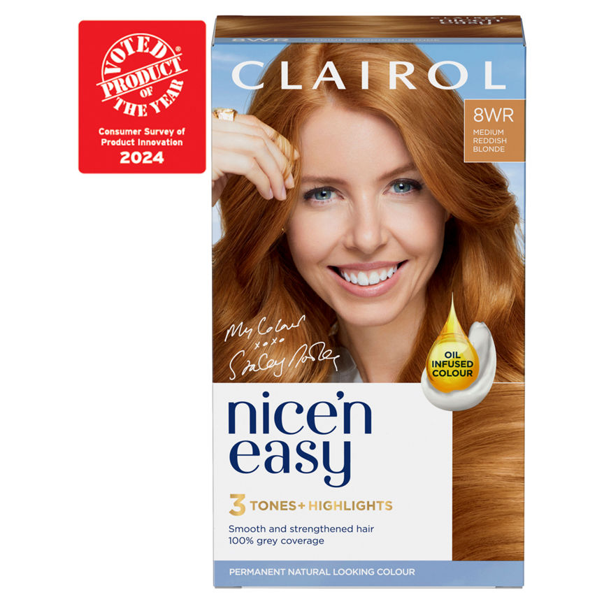 Clairol Nice’n Easy Creme Permanent Hair Dye 8WR Golden Auburn