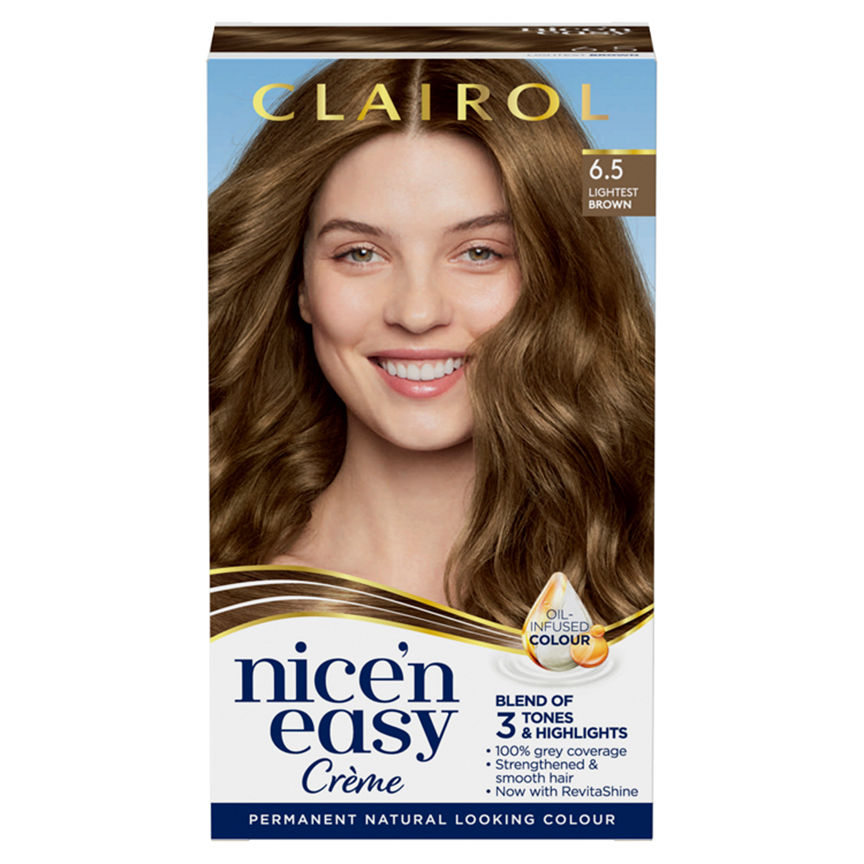 Clairol Nice’n Easy Permanent Hair Dye 6.5 Light Brown GOODS ASDA   