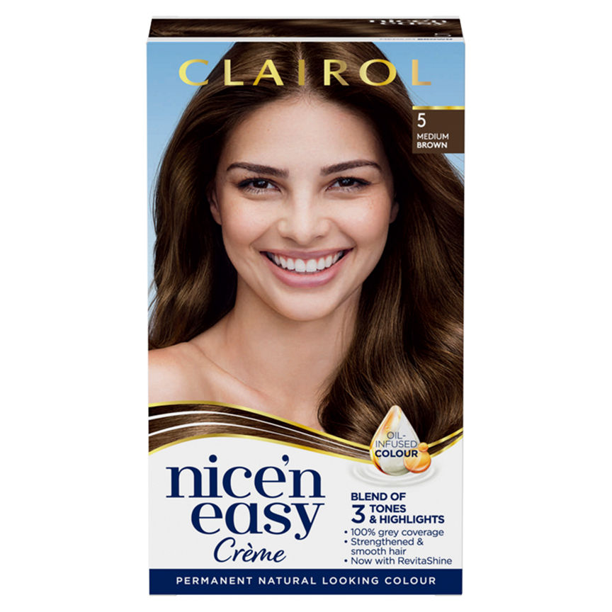 Clairol Nice’n Easy Hair Dye 5 Medium Brown GOODS ASDA   