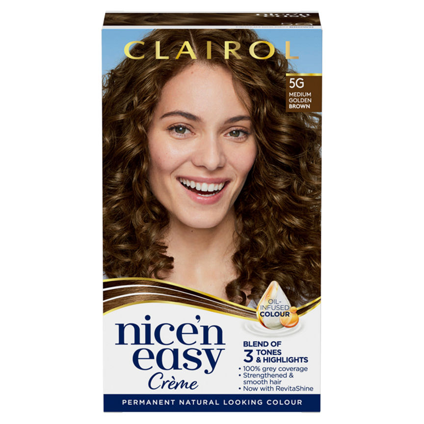 Clairol Nice’n Easy Permanent Hair Dye 5G Medium Golden Brown