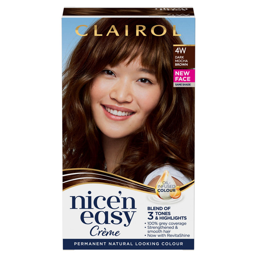 Clairol Nice’n Easy Permanent Hair Dye 4W Dark Mocha Brown