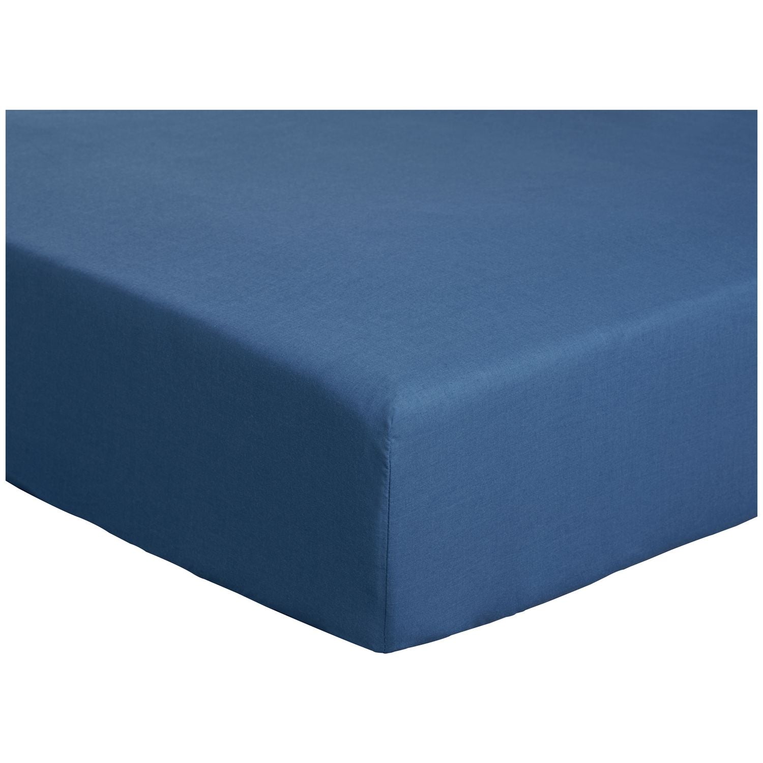 Habitat Plain Blue Fitted Sheet - Small Double