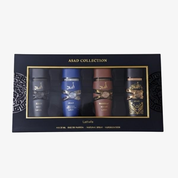 Lattafa Asad men's fragrance gift set 4x25ml, imported from the UK