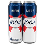 Kronenbourg 1664 Lager Beer Cans 4 x 568ml Pint All beer Sainsburys   