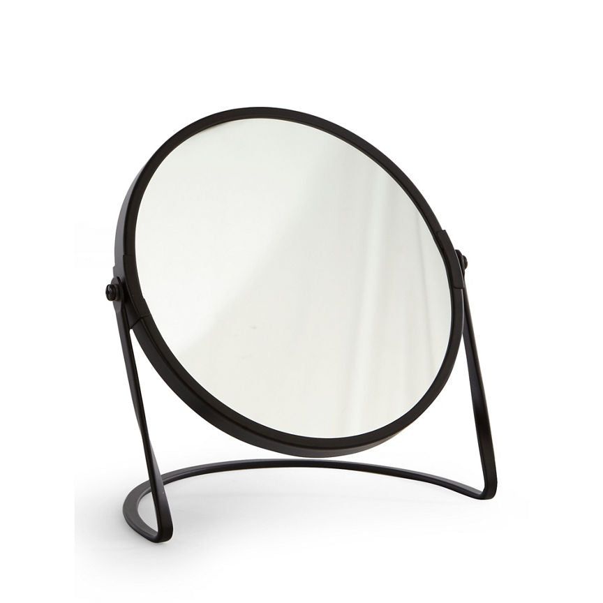 George Home Black Round Mirror