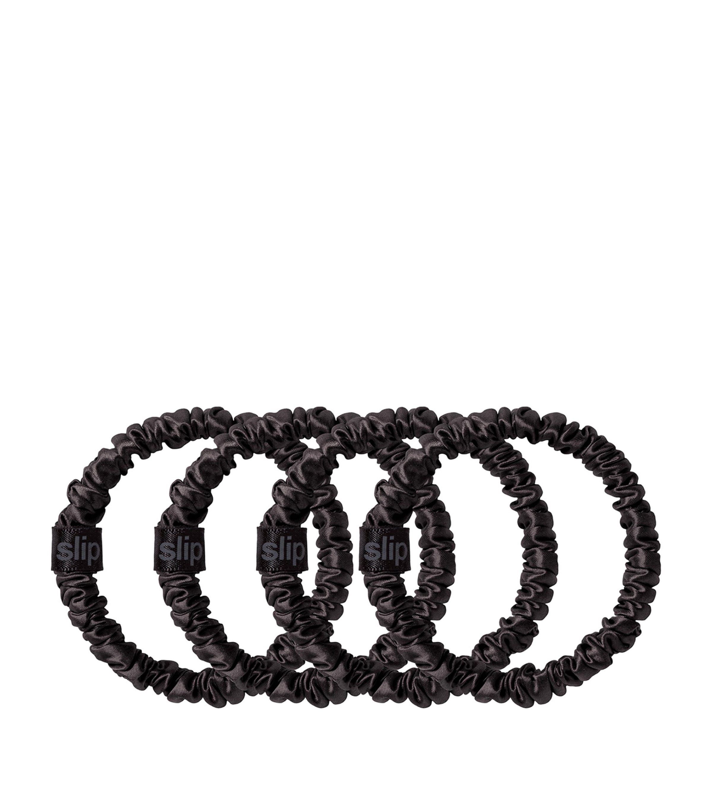 Slip Pure Silk Skinny Scrunchies Set of 4 (British brand)