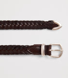 Eleventy braided leather belt 2.5cm, UK version