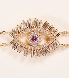 Suzanne Kalan evil eye rose gold bracelet, imported from the UK