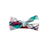 SVNX bow tie check print multi blue one size, UK version