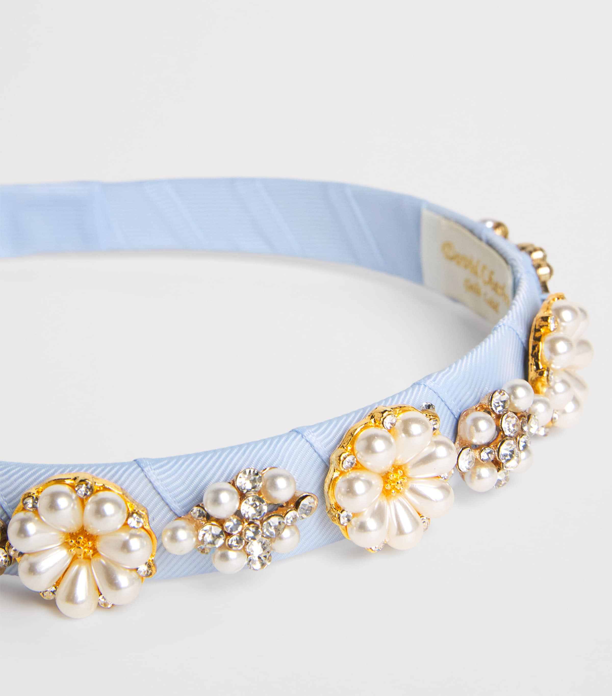 David Charles diamanté and faux pearl-embellished headband - British product