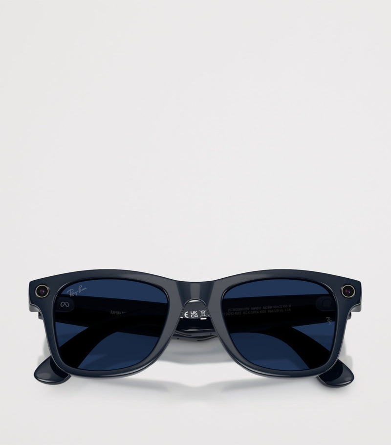 Ray-Ban Meta Wayfarer AI sunglasses with camera and speakers, imported from the UK