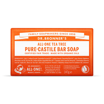 Holland & Barrett Tea Tree Pure-Castile Bar Soap for Body, Face, and Hair 140g- Buy online at McGrocer