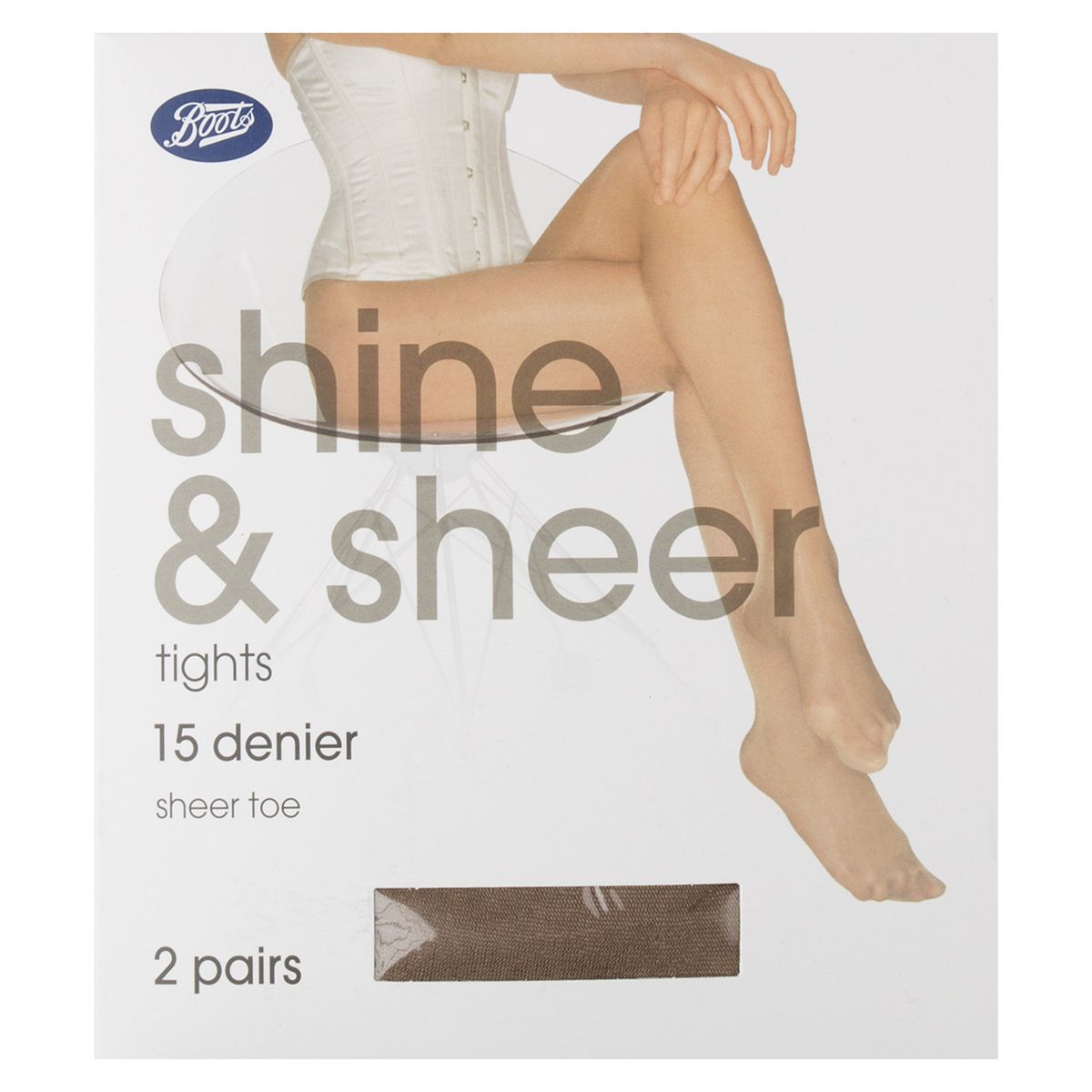 Boots 15 Denier Shine and Sheer Natural Tan Tights 2 Pair Pack GOODS Boots   