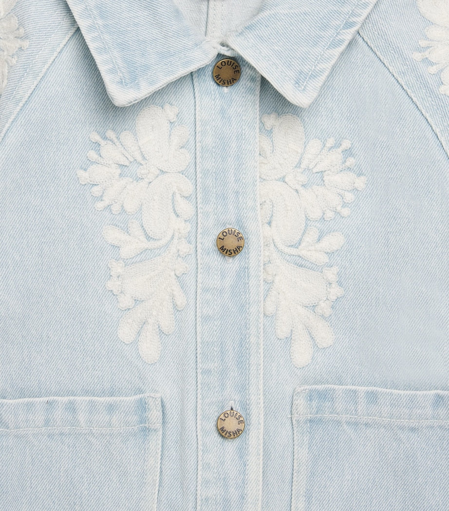 Louise Misha Rafaela embroidered denim jacket for ages 4-12, UK version