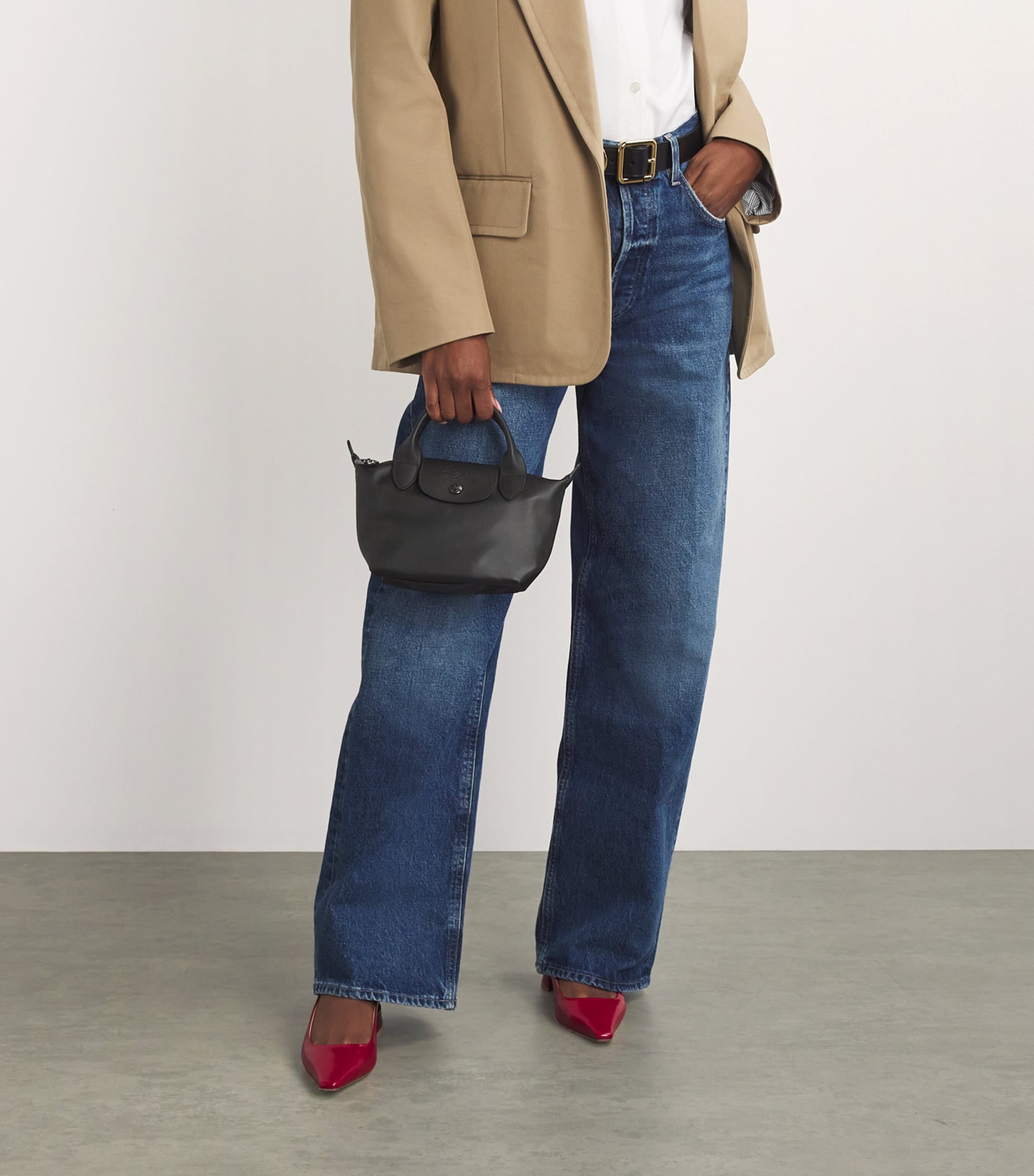 Longchamp Extra-Small Le Pliage Xtra Leather Handbag, imported from the UK