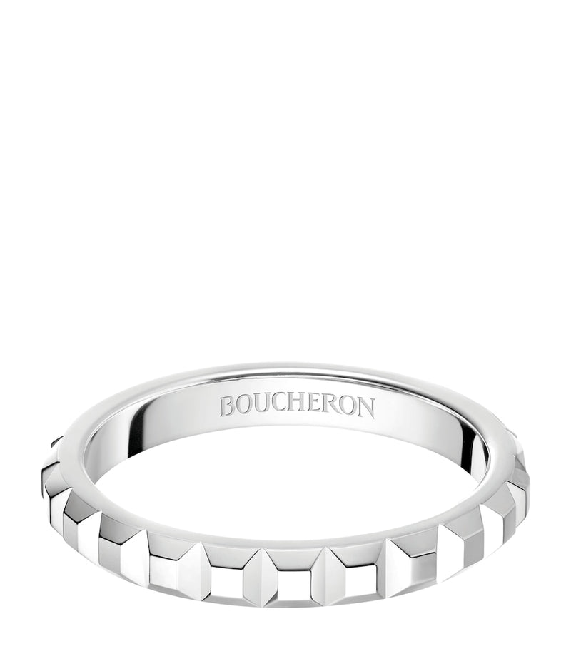 Boucheron Platinum Clou de Paris wedding band - British product