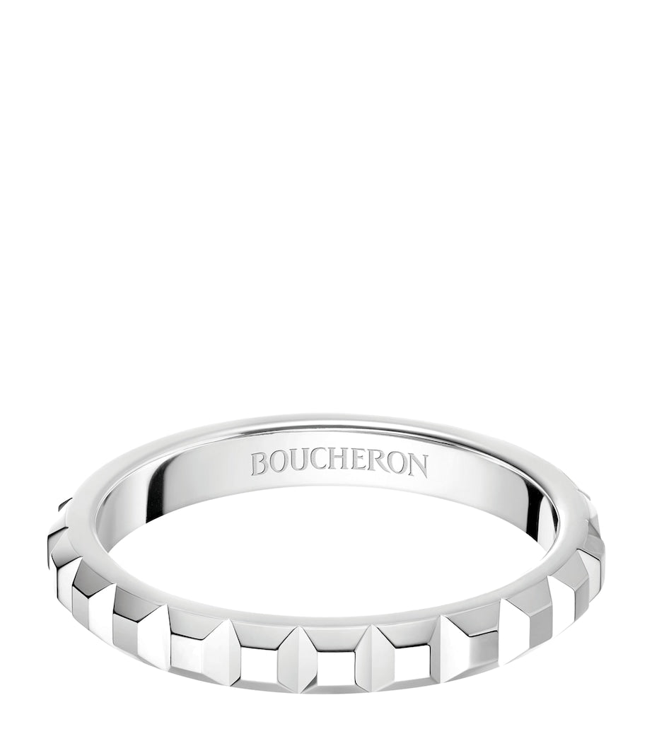 Boucheron Platinum Clou de Paris wedding band - British product