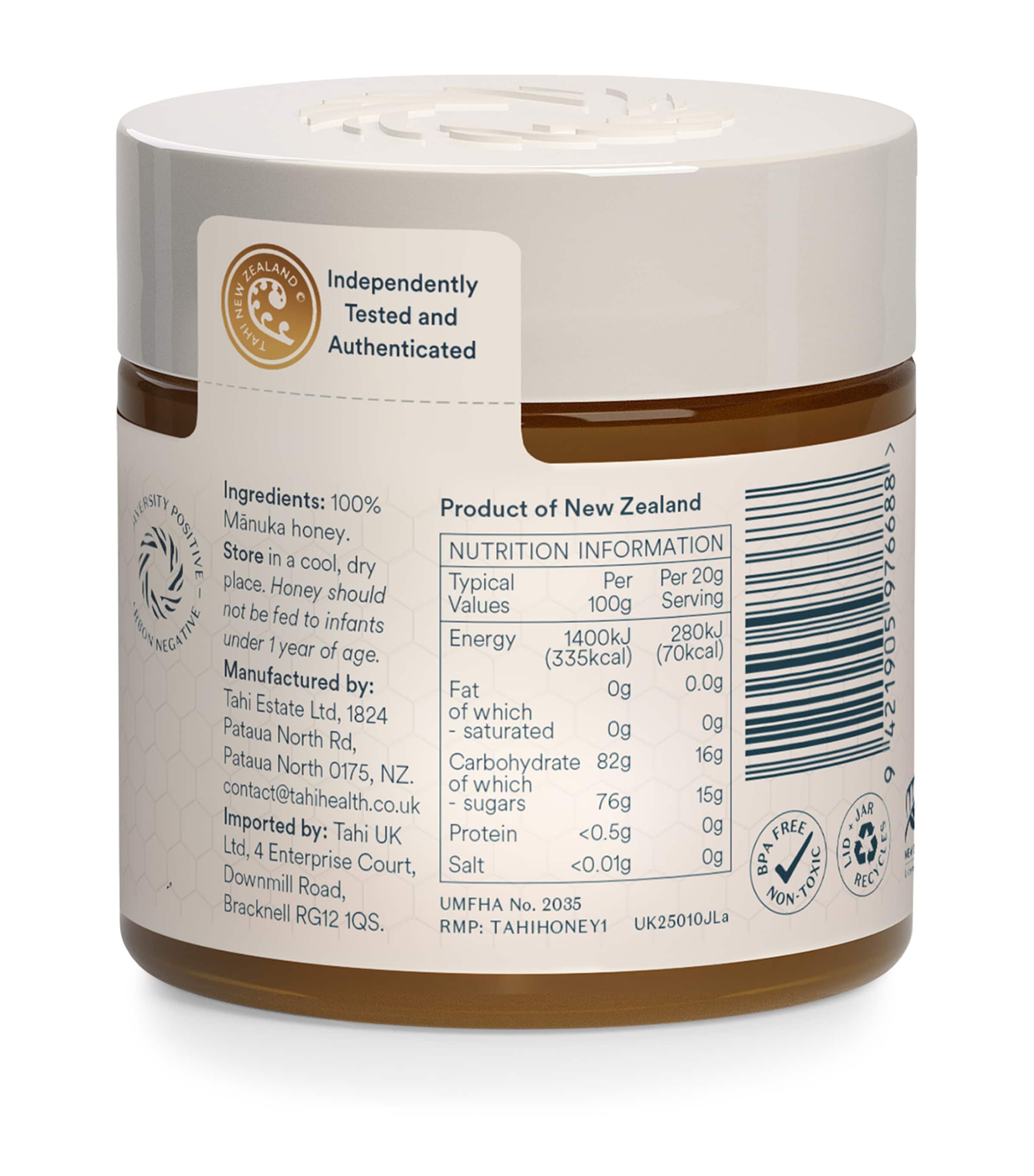 Tahi Honey Manuka Honey UMF™ 10+ / MGO 263+ (250g)