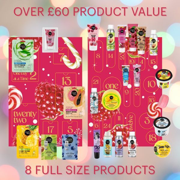 Organic Shop beauty advent calendar 24 day gift set, imported from the UK