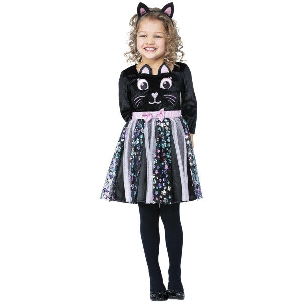 Smiffys cat costume dress and headband (British brand)
