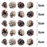Livingandhome white pine cone Christmas ornament set, UK version