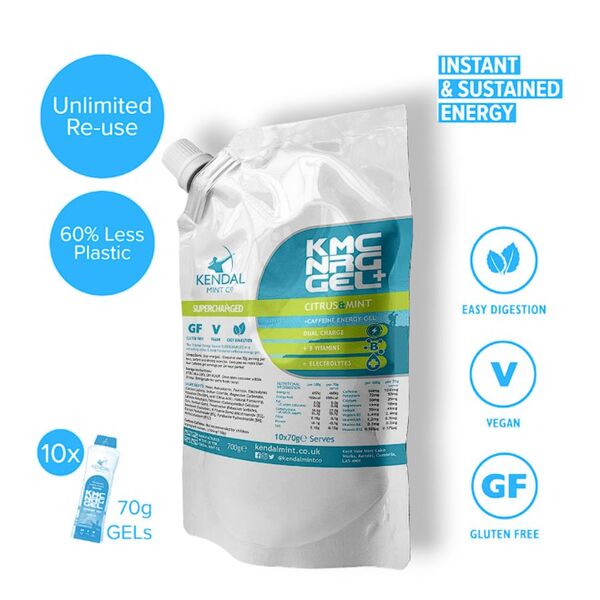 KMC Energy Gel Refill Citrus & Mint 700g, imported from the UK