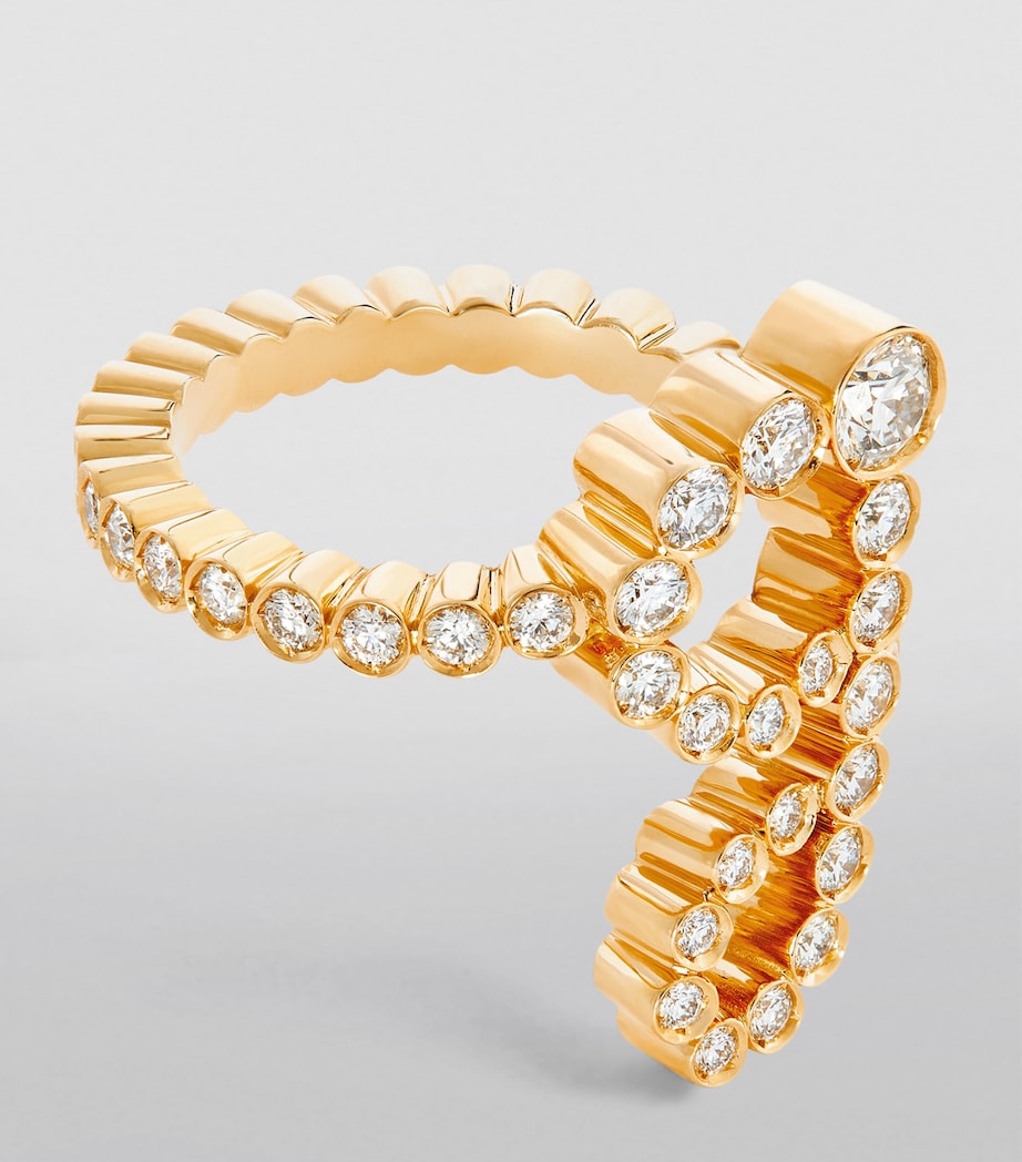 Sophie Bille Brahe Ensemble 'G' ring 18kt yellow gold with diamonds, imported from the UK