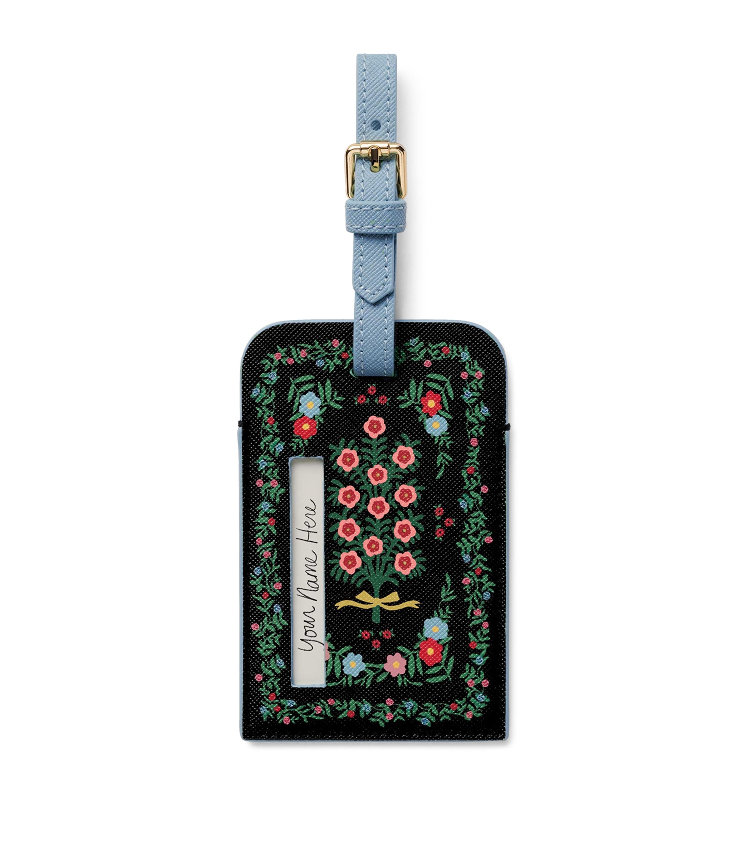 Rifle Paper Co. Rosette luggage tag, imported from the UK