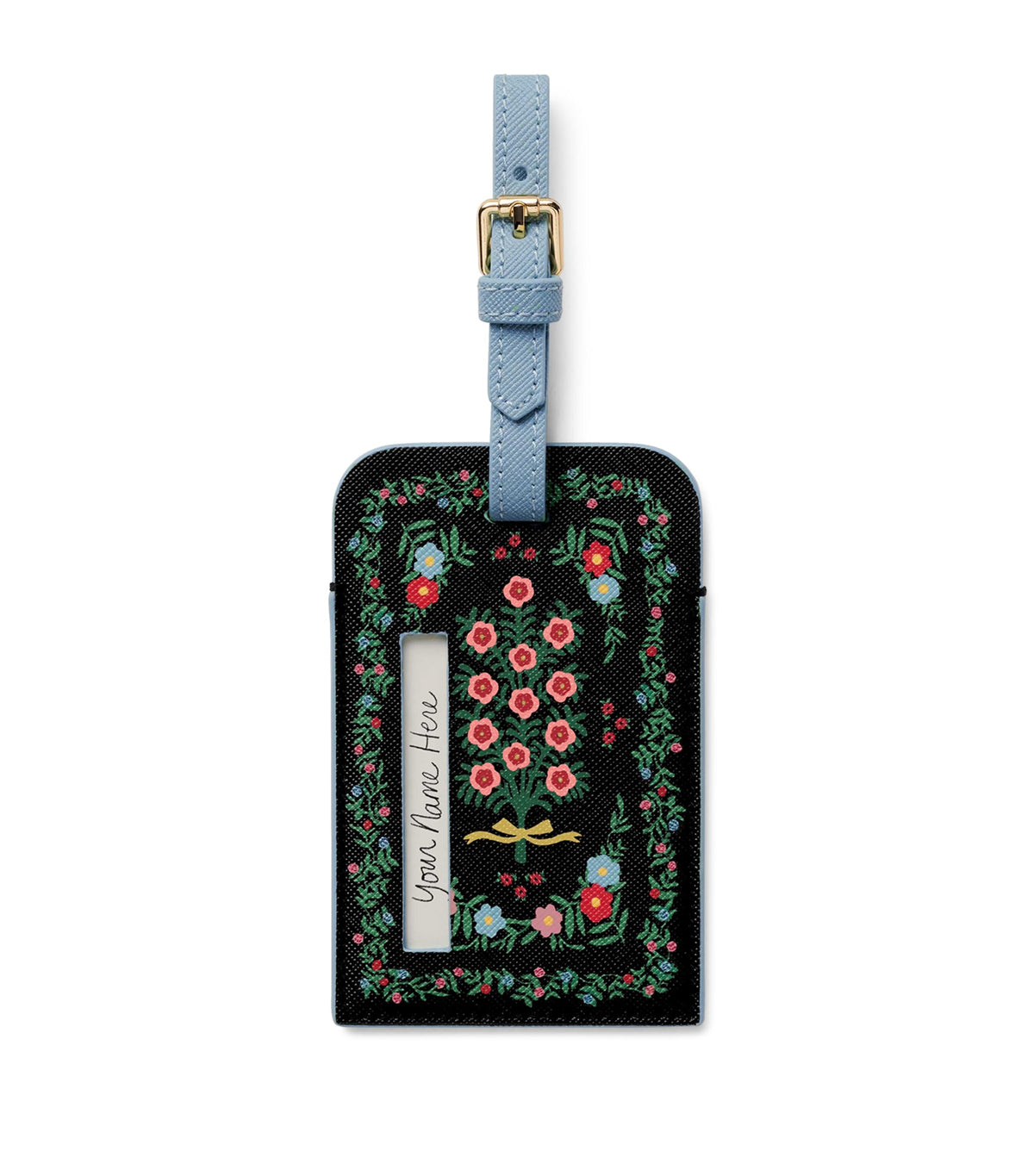 Rifle Paper Co. Rosette luggage tag, imported from the UK