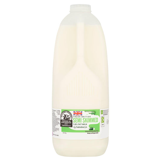 Sainsbury's British Semi Skimmed Milk 2.27L (4 pint) GOODS Sainsburys   
