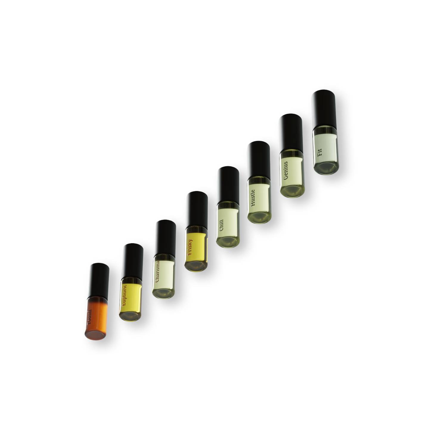 Rollercoaster aromatherapy discovery set with 8 mini rollerballs (British brand)