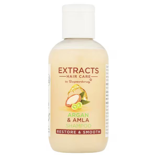 Superdrug argan shampoo restore smooth (British brand)