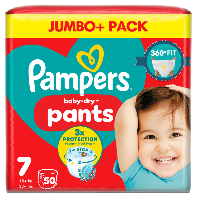Pampers Baby-Dry nappy pants size 7 50 nappies, UK version