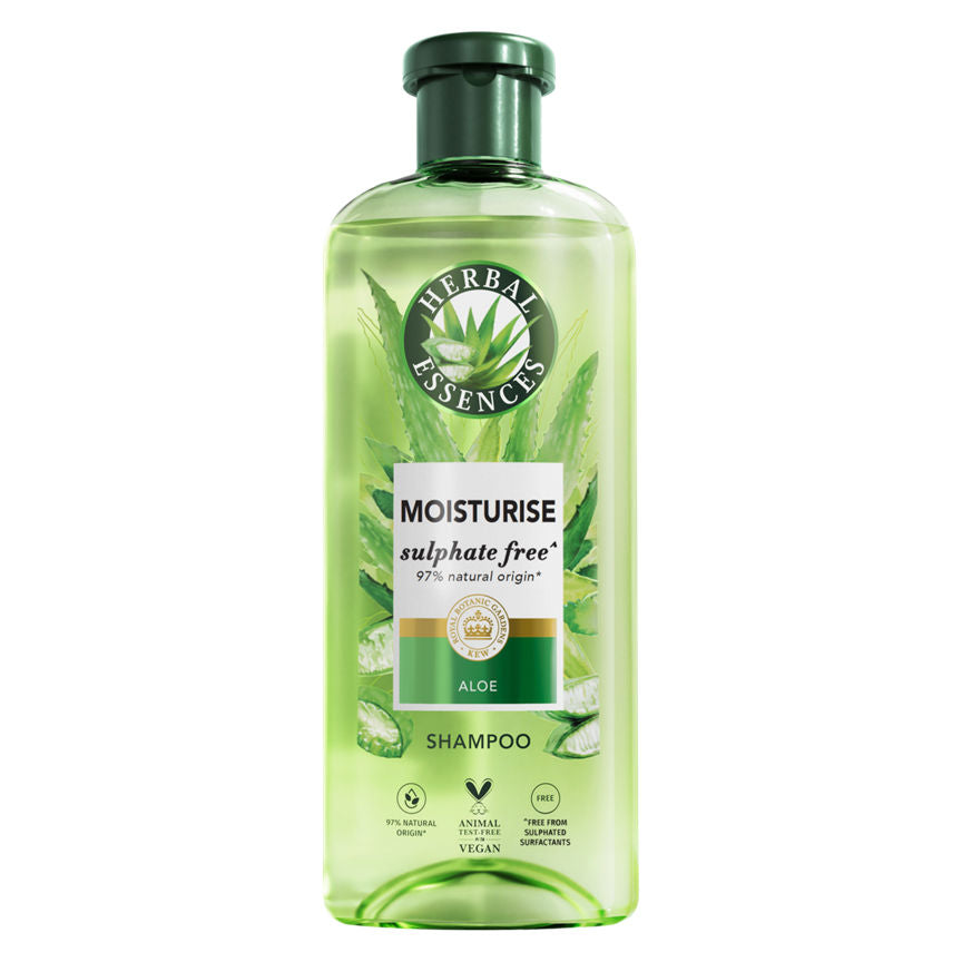 Herbal Essences Aloe Moisturise Shampoo 350ml to Hydrate and Nourish Very Dry Hair GOODS ASDA   