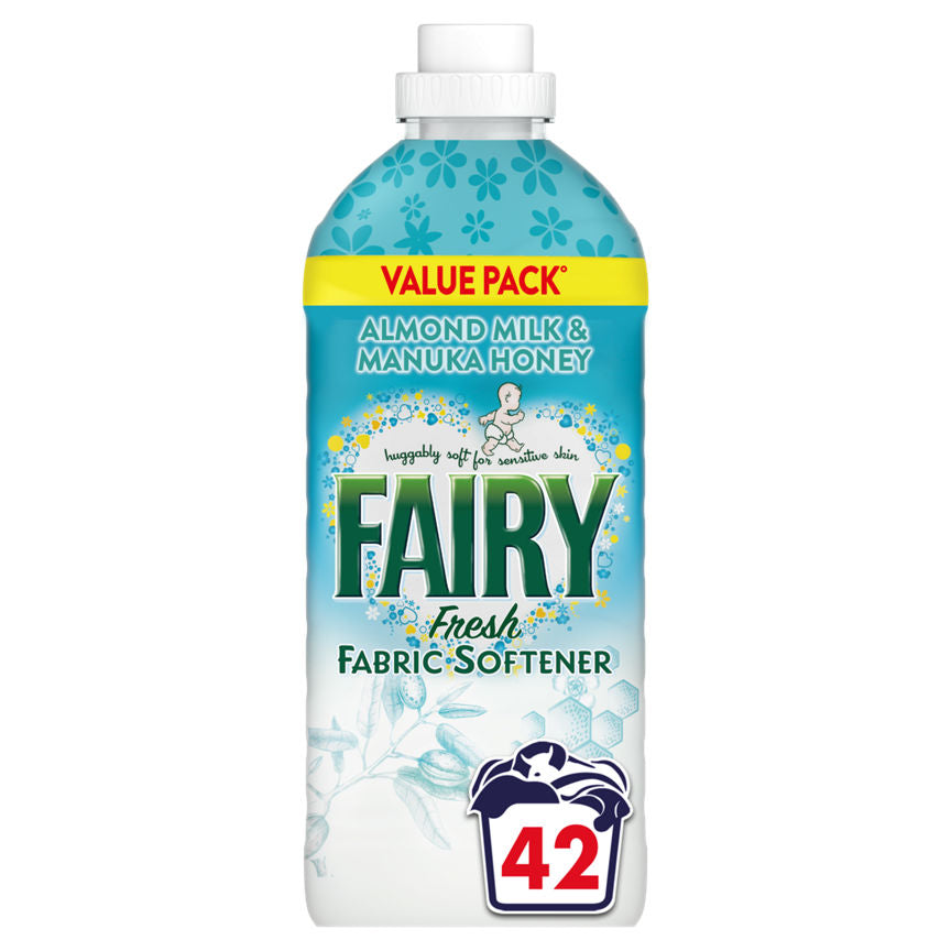 Fairy Fabric Conditioner Almond Milk & Manuka Honey 42 Washes, 1.386ml