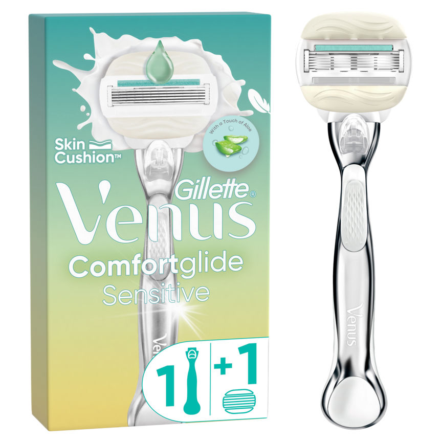 Gillette Venus ComfortGlide 5 Sensitive, Razor + 1 Razor Blade Refills GOODS ASDA   